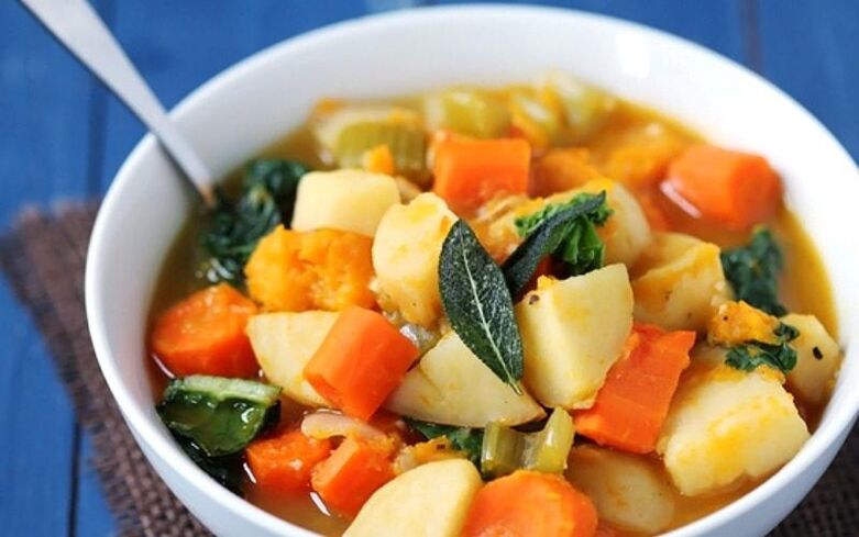 Gemüseeintopf ein einfaches und gesundes Gericht im Speiseplan von Patienten mit Pankreatitis